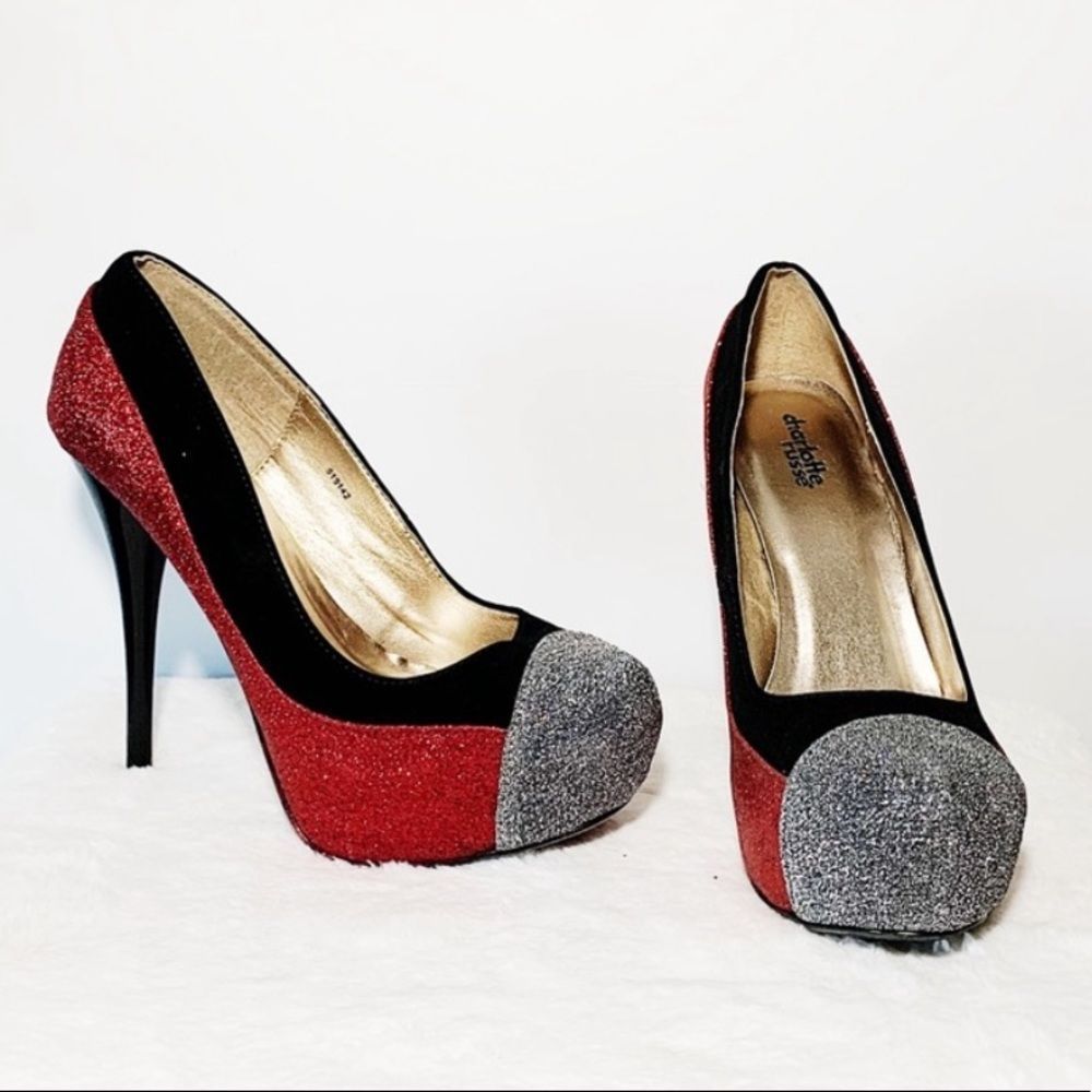 🍀 Mix & Match 4/$60 🍀 Charlotte Russe Y2K Sparkly Pumps New Size 8